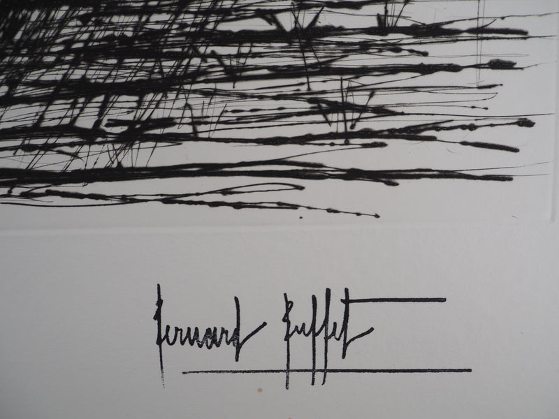 Bernard BUFFET : La demeure paisible, Gravure originale (photo de détail 2) - Crédit photo : Galerie Art.Paris