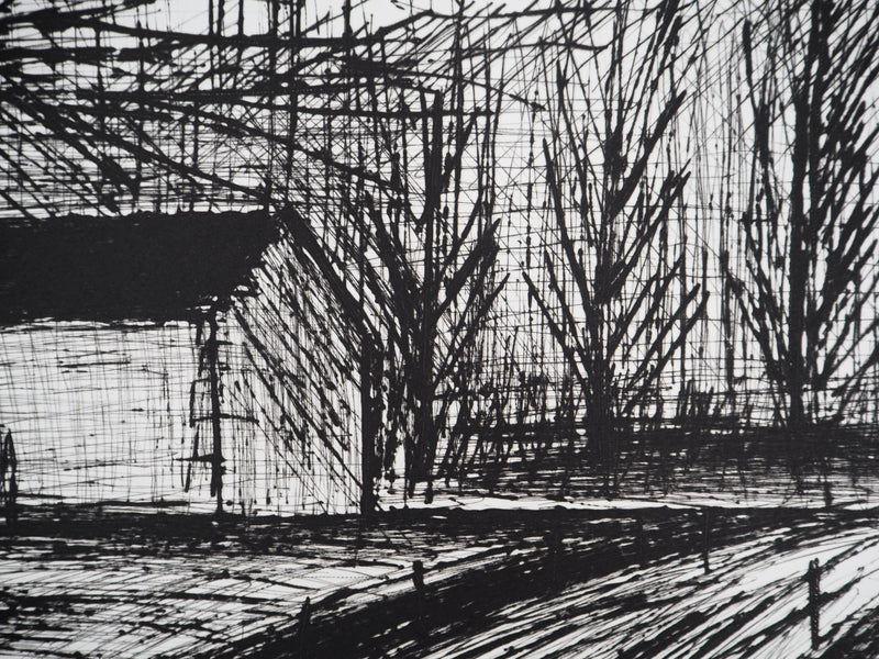 Bernard BUFFET : Entre branches et pierres, Gravure originale (photo de détail 5) - Crédit photo : Galerie Art.Paris