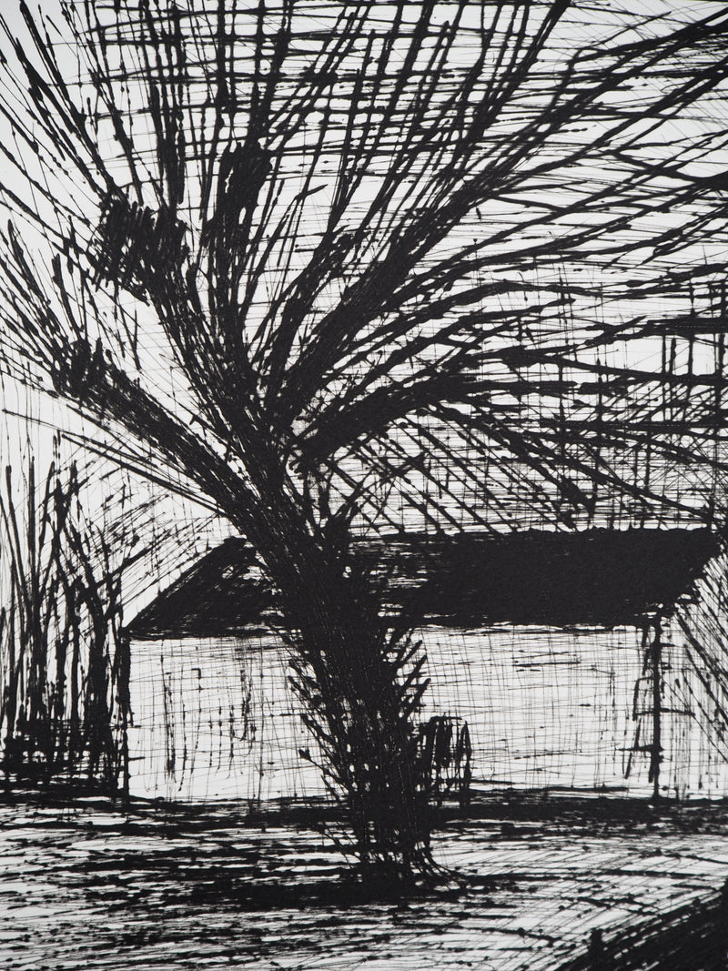 Bernard BUFFET : Entre branches et pierres, Gravure originale (photo de détail 6) - Crédit photo : Galerie Art.Paris