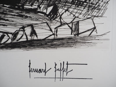 Bernard BUFFET : Arbres en enfilade, Gravure originale (photo de détail 6) - Crédit photo : Galerie Art.Paris