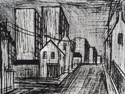 Bernard BUFFET : Dans la ville, Gravure originale (photo de détail 3) - Crédit photo : Galerie Art.Paris