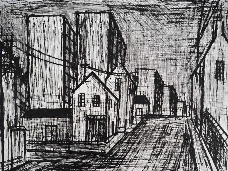 Bernard BUFFET : Dans la ville, Gravure originale (photo de détail 3) - Crédit photo : Galerie Art.Paris