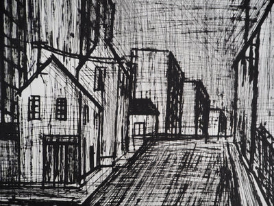 Bernard BUFFET : Dans la ville, Gravure originale (photo de détail 4) - Crédit photo : Galerie Art.Paris