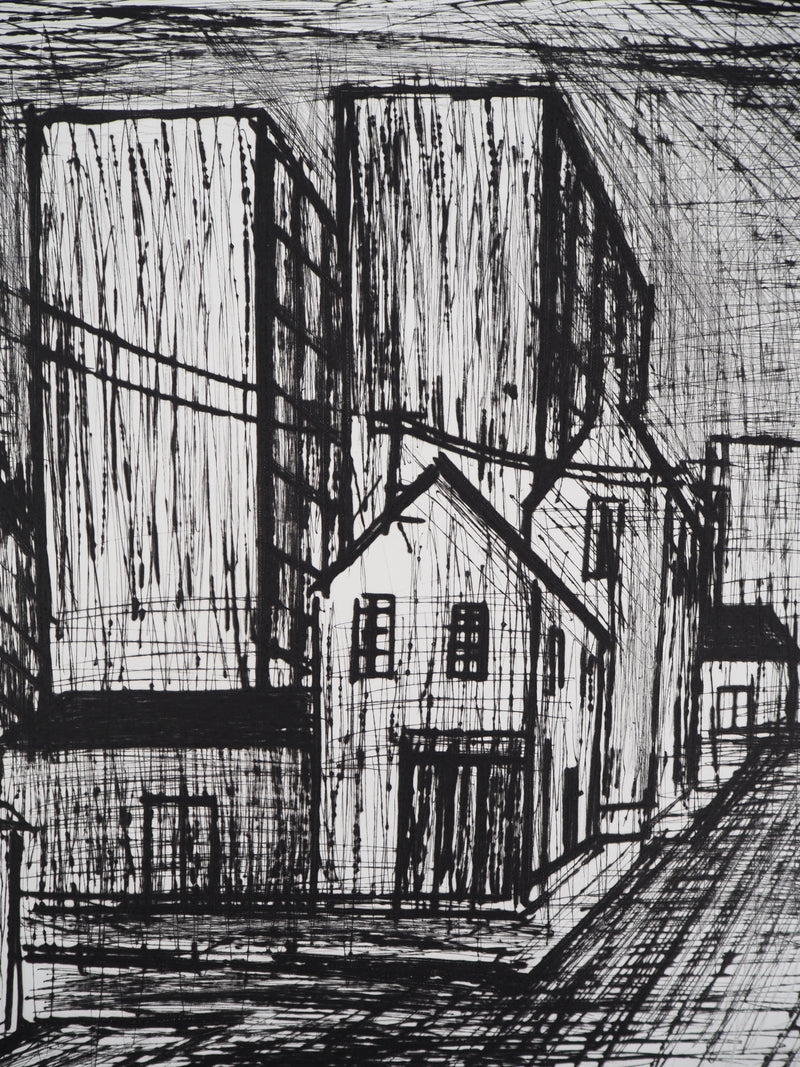 Bernard BUFFET : Dans la ville, Gravure originale (photo de détail 5) - Crédit photo : Galerie Art.Paris
