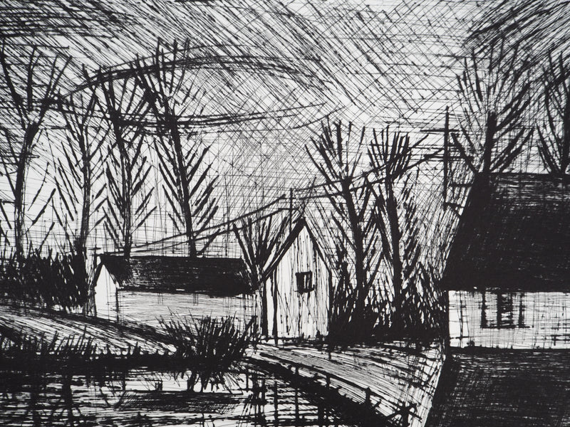 Bernard BUFFET : Ombre d’une maison, Gravure originale (photo de détail 4) - Crédit photo : Galerie Art.Paris