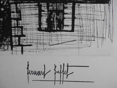 Bernard BUFFET : Ombre d’une maison, Gravure originale (photo de détail 2) - Crédit photo : Galerie Art.Paris