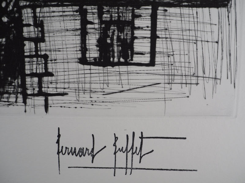 Bernard BUFFET : Ombre d’une maison, Gravure originale (photo de détail 2) - Crédit photo : Galerie Art.Paris