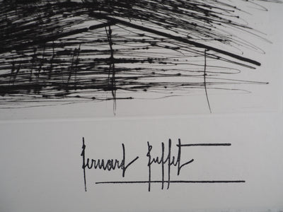Bernard BUFFET : Le pont des feuillages, Gravure originale (photo de détail 2) - Crédit photo : Galerie Art.Paris