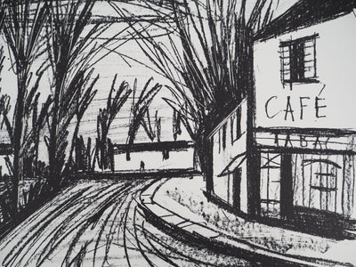 Bernard BUFFET : Le sentier du café, Lithographie originale (photo de détail 3) - Crédit photo : Galerie Art.Paris