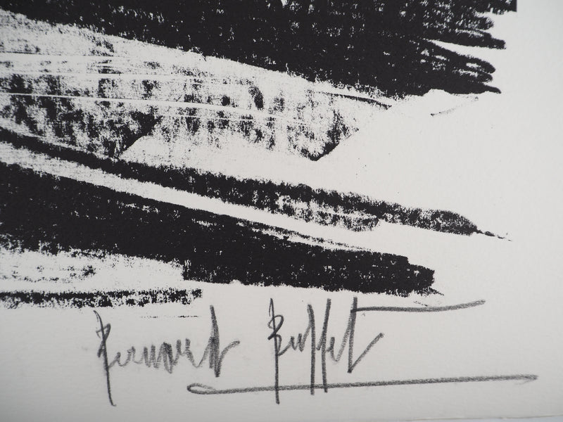 Bernard BUFFET : Le sentier du café, Lithographie originale (photo de détail 2) - Crédit photo : Galerie Art.Paris