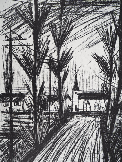 Bernard BUFFET : Allée silencieuse, Lithographie originale (photo de détail 4) - Crédit photo : Galerie Art.Paris