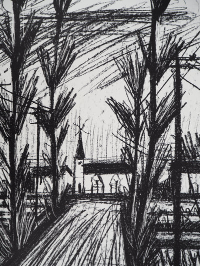 Bernard BUFFET : Allée silencieuse, Lithographie originale (photo de détail 5) - Crédit photo : Galerie Art.Paris