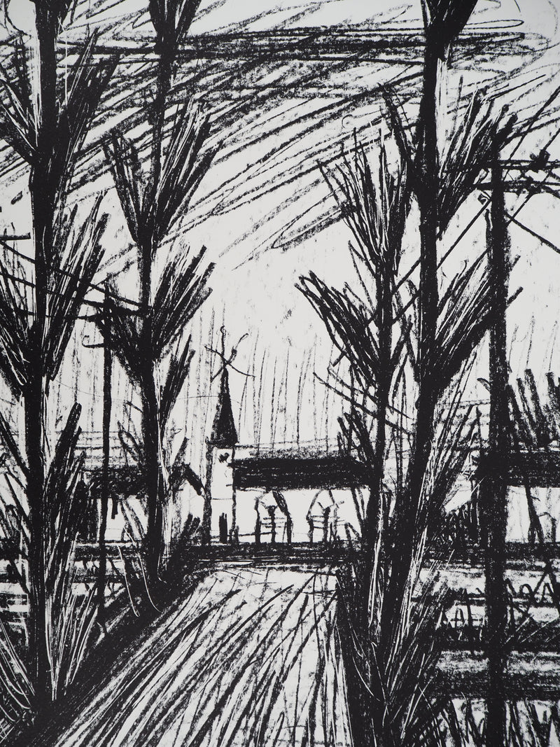 Bernard BUFFET : Allée silencieuse, Lithographie originale (photo de détail 5) - Crédit photo : Galerie Art.Paris