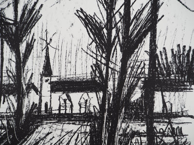Bernard BUFFET : Allée silencieuse, Lithographie originale (photo de détail 6) - Crédit photo : Galerie Art.Paris