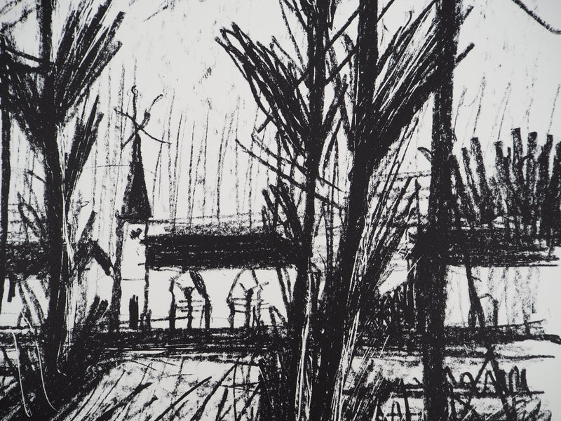 Bernard BUFFET : Allée silencieuse, Lithographie originale (photo de détail 6) - Crédit photo : Galerie Art.Paris