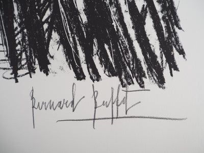 Bernard BUFFET : Allée silencieuse, Lithographie originale (photo de détail 2) - Crédit photo : Galerie Art.Paris
