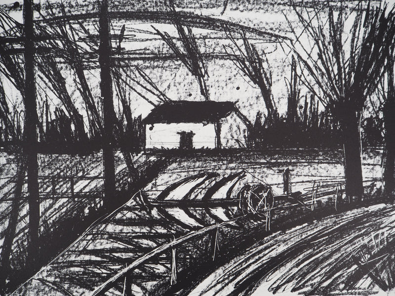 Bernard BUFFET : La maison au loin, Lithographie originale (photo de détail 4) - Crédit photo : Galerie Art.Paris