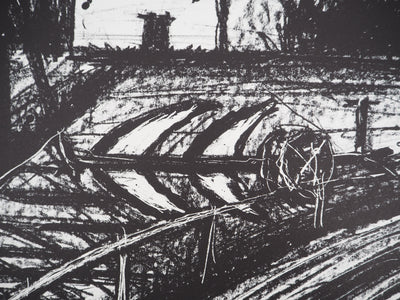 Bernard BUFFET : La maison au loin, Lithographie originale (photo de détail 5) - Crédit photo : Galerie Art.Paris