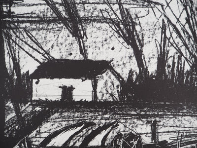 Bernard BUFFET : La maison au loin, Lithographie originale (photo de détail 6) - Crédit photo : Galerie Art.Paris