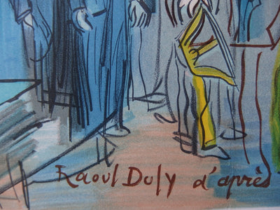 Raoul DUFY : Le Prince de Joinville à bord d'une frégate anglaise, Lithographie originale (photo de détail 3) - Crédit photo : Galerie Art.Paris