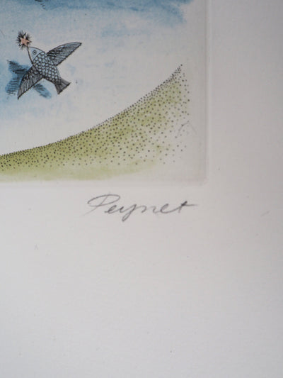 Raymond PEYNET : Zodiaque, le Bellier, Gravure originale signée