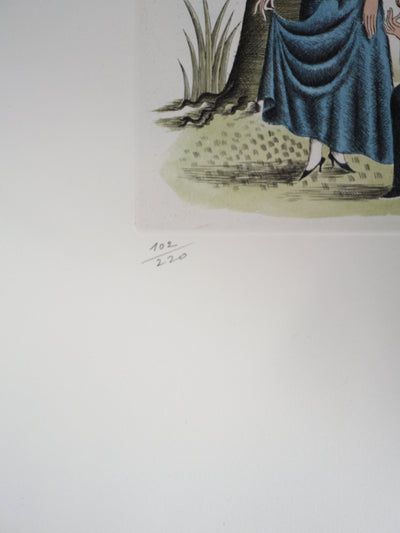 Raymond PEYNET : Zodiaque, le Bellier, Gravure originale signée