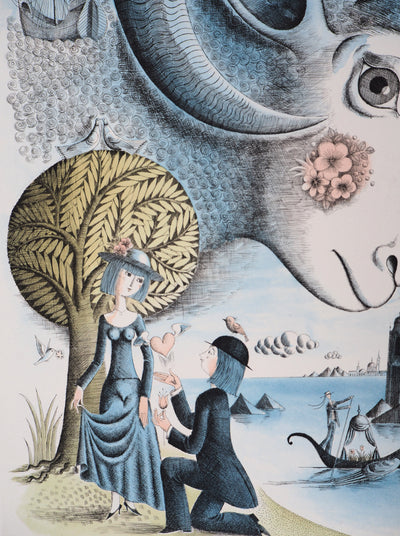 Raymond PEYNET : Zodiaque, le Bellier, Gravure originale signée
