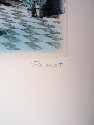 Raymond PEYNET : Zodiaque, les Gemeaux, Gravure originale signée