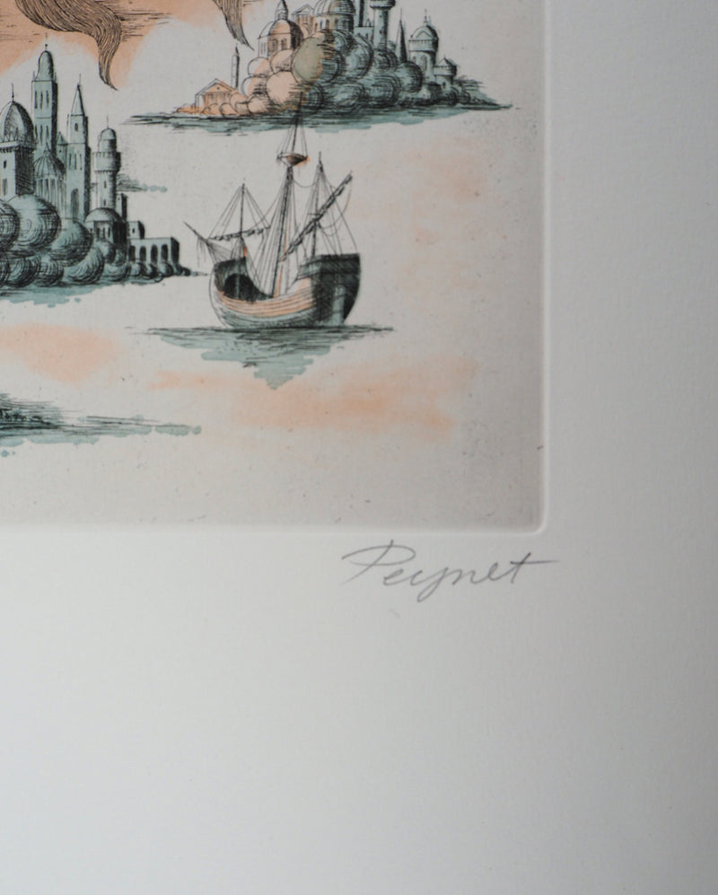 Raymond PEYNET : Zodiaque, le Lion, Gravure originale signée