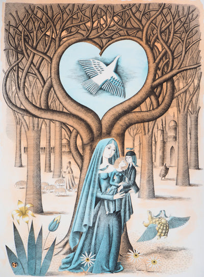 Raymond PEYNET : Zodiaque, la Vierge, Gravure originale signée