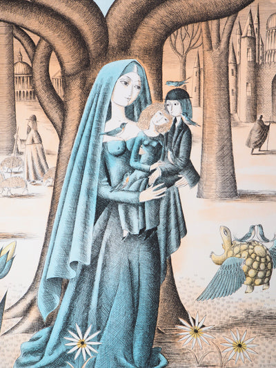 Raymond PEYNET : Zodiaque, la Vierge, Gravure originale signée