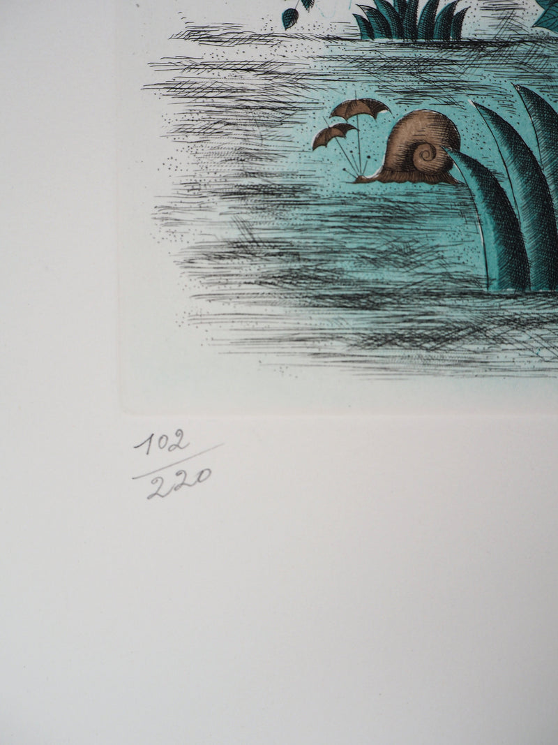 Raymond PEYNET : Zodiaque, la Balance, Gravure originale signée