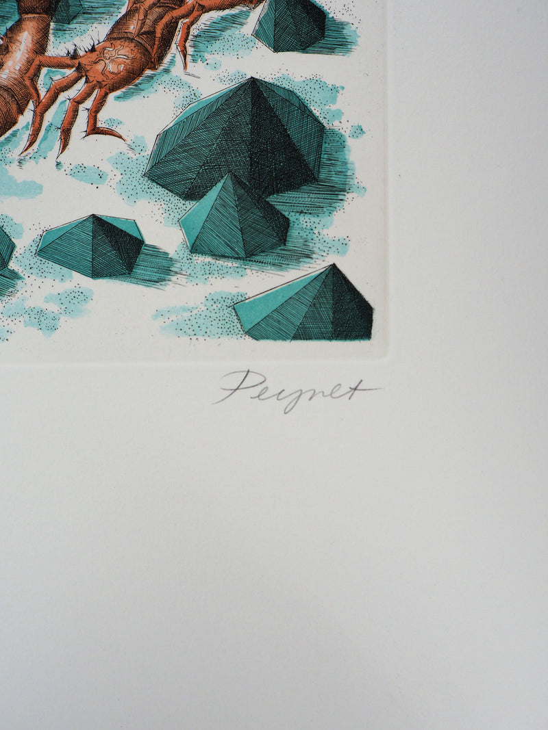 Raymond PEYNET : Zodiaque, le Scorpion, Gravure originale signée