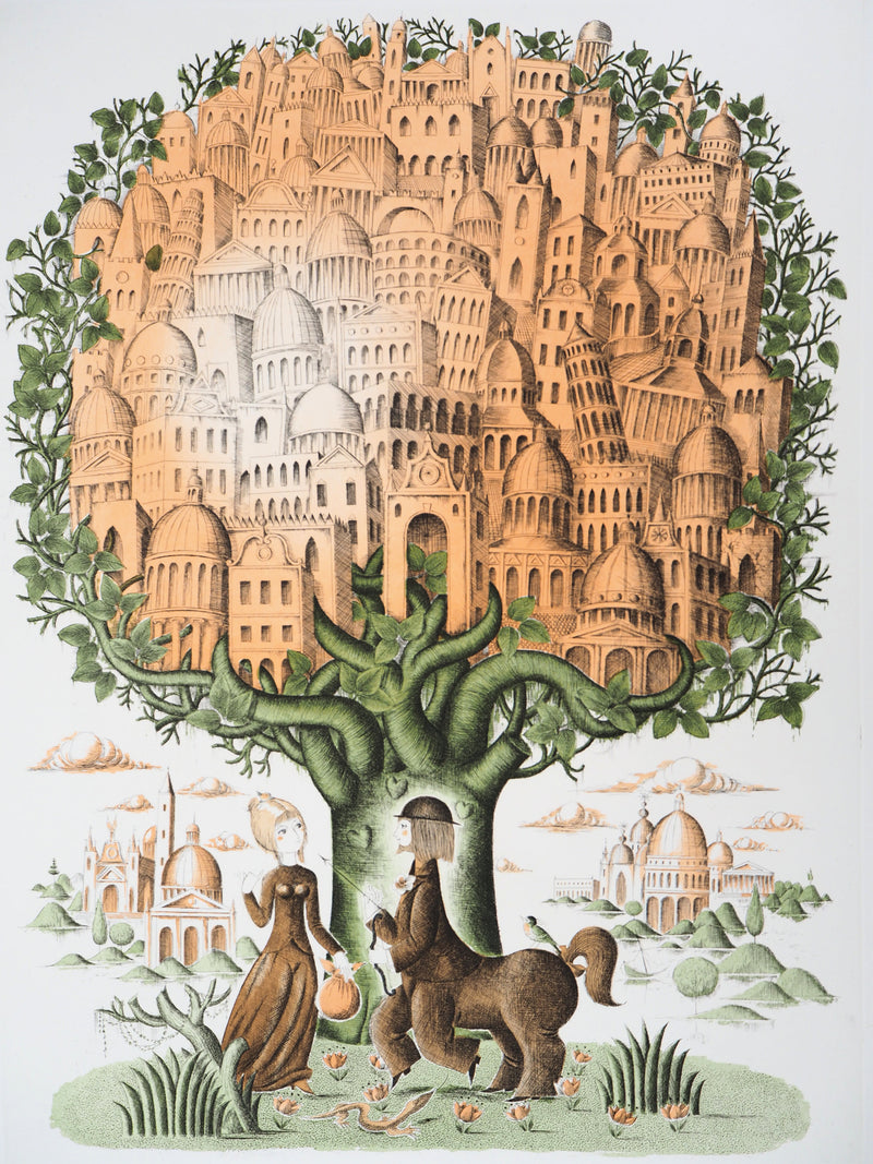 Raymond PEYNET : Zodiaque, le Sagittaire, Gravure originale signée