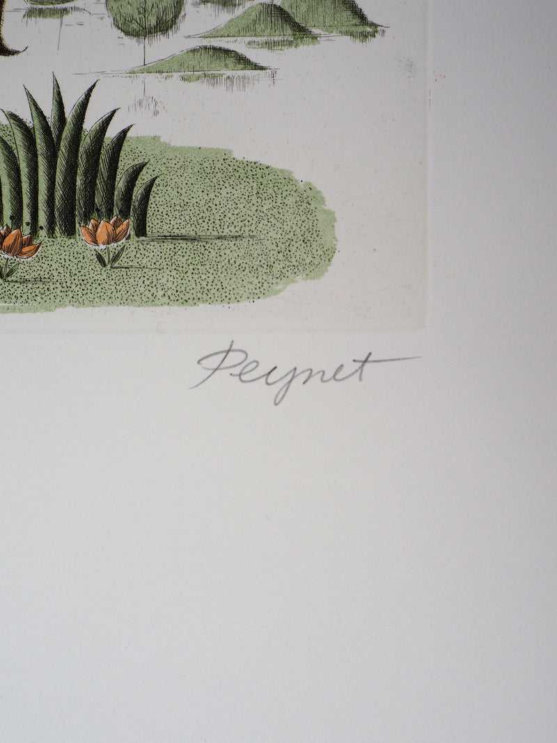 Raymond PEYNET : Zodiaque, le Sagittaire, Gravure originale signée