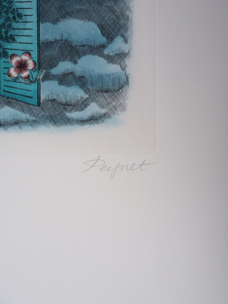 Raymond PEYNET : Zodiaque, le Verseau, Gravure originale signée