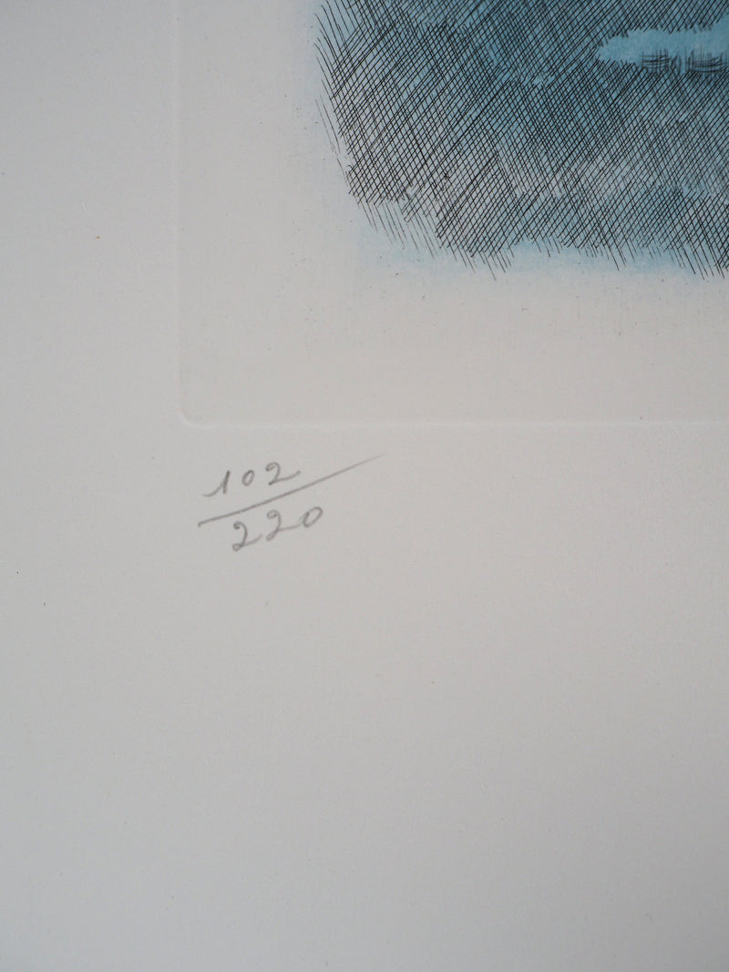 Raymond PEYNET : Zodiaque, le Verseau, Gravure originale signée