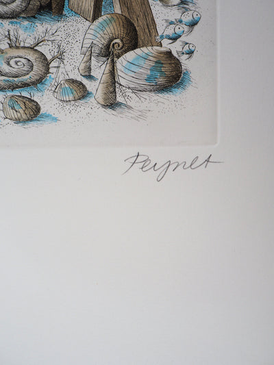 Raymond PEYNET : Zodiaque, les Poissons, Gravure originale signée