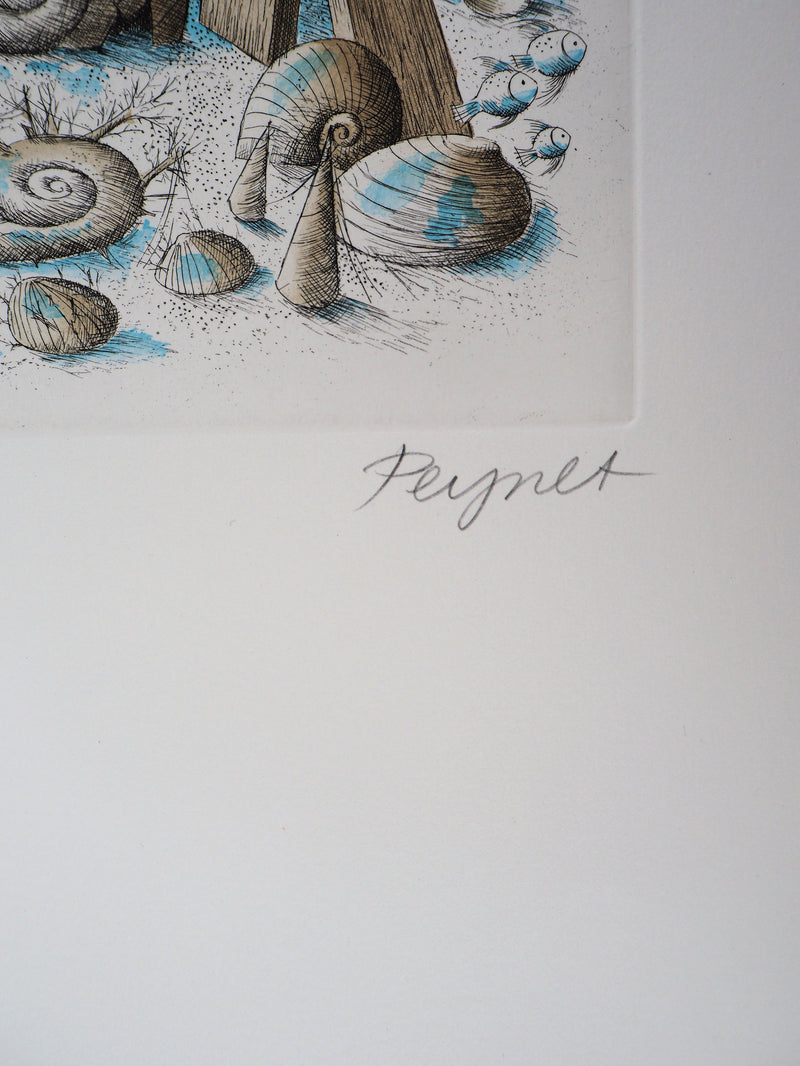 Raymond PEYNET : Zodiaque, les Poissons, Gravure originale signée