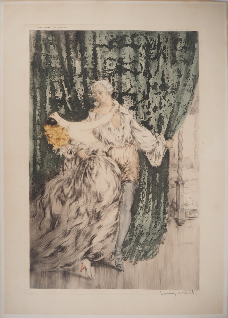 Louis ICART : Casanova, Les amants, Gravure originale signée