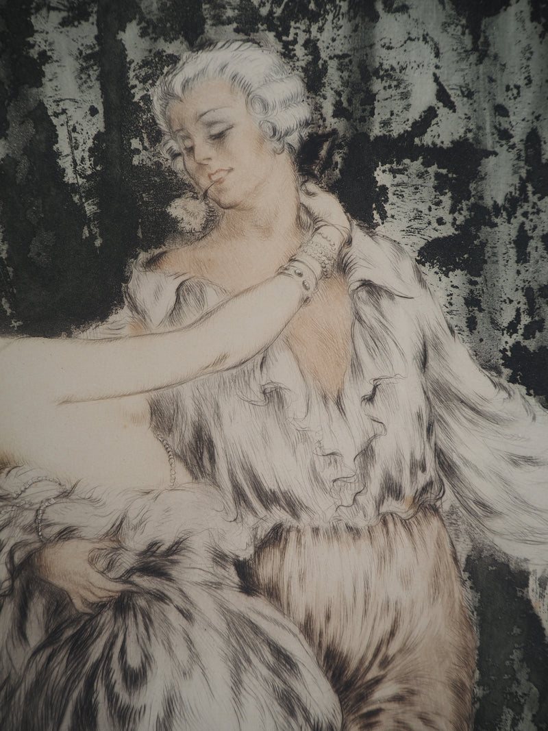 Louis ICART : Casanova, Les amants, Gravure originale signée