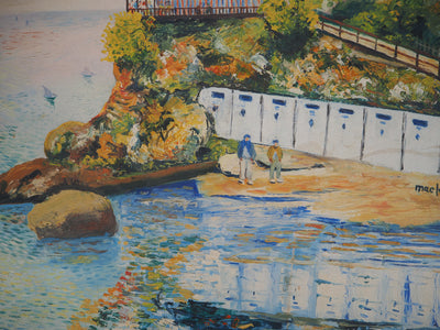 Elisée MACLET : La Pointe du Mourillon à Toulon, Huile sur toile signée