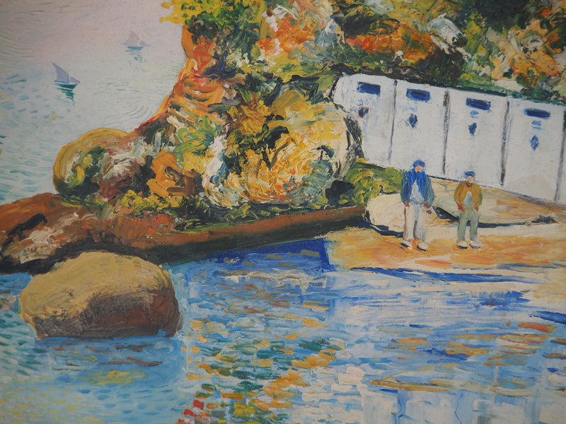 Elisée MACLET : La Pointe du Mourillon à Toulon, Huile sur toile signée