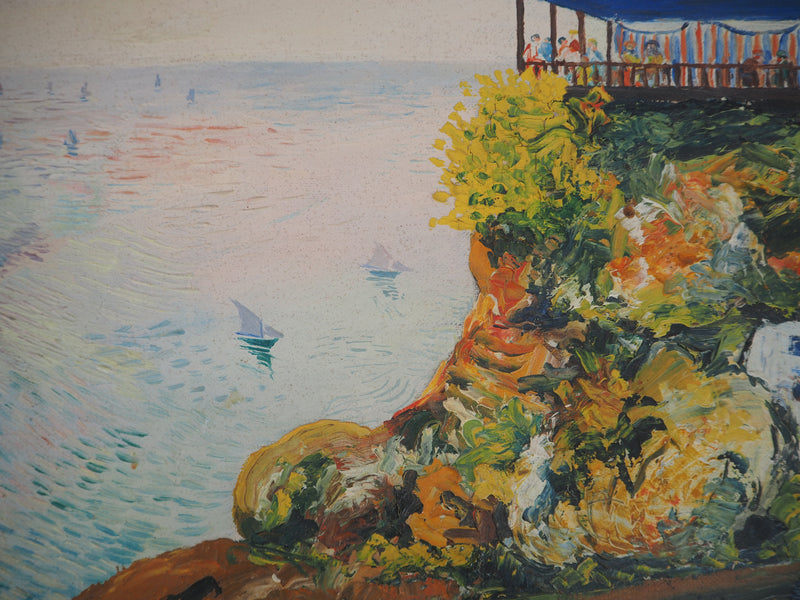 Elisée MACLET : La Pointe du Mourillon à Toulon, Huile sur toile signée