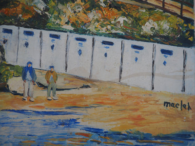 Elisée MACLET : La Pointe du Mourillon à Toulon, Huile sur toile signée