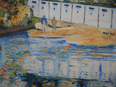 Elisée MACLET : La Pointe du Mourillon à Toulon, Huile sur toile signée