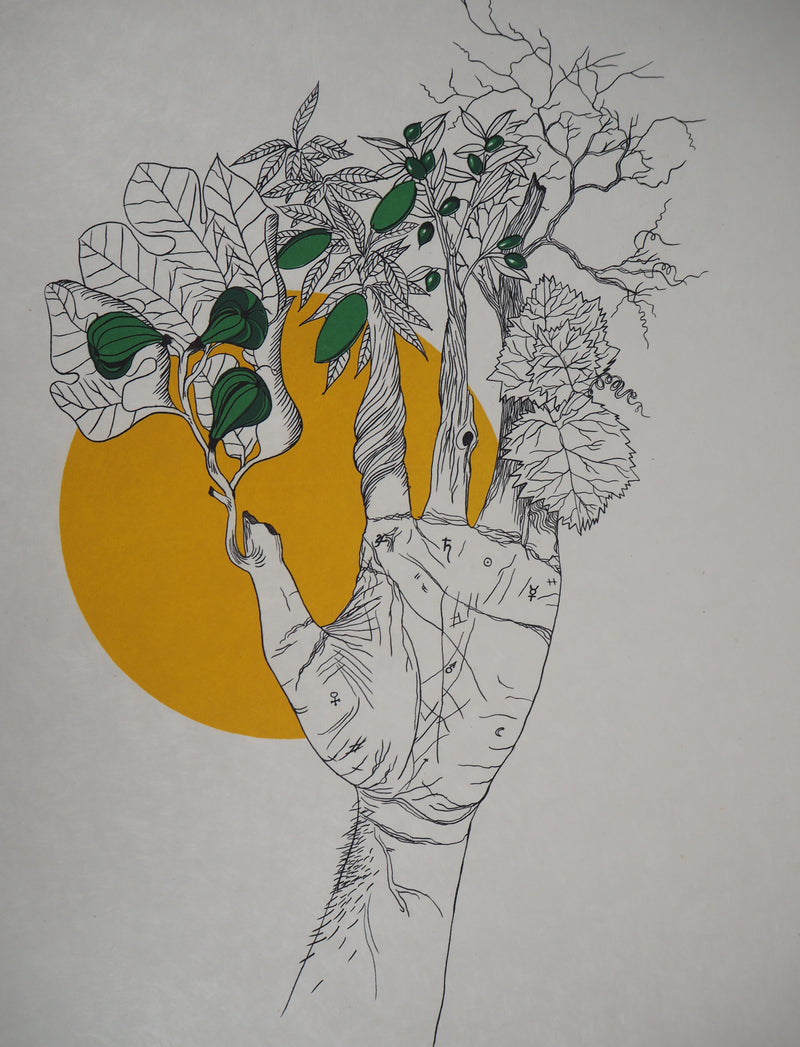 Félix LABISSE : La main de la nature, Lithographie originale (photo de détail 2) - Crédit photo : Galerie Art.Paris