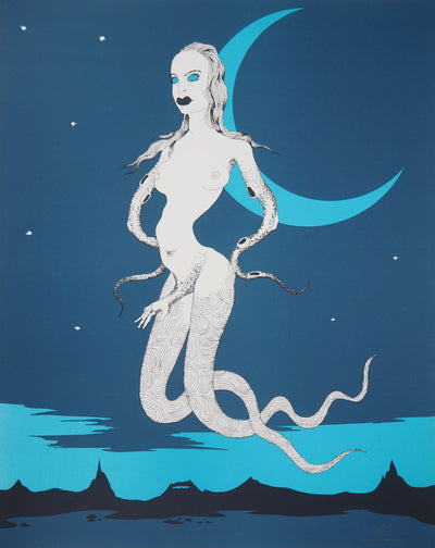 Félix LABISSE : La sangsue, Lithographie originale (vue générale) - Crédit photo : Galerie Art.Paris