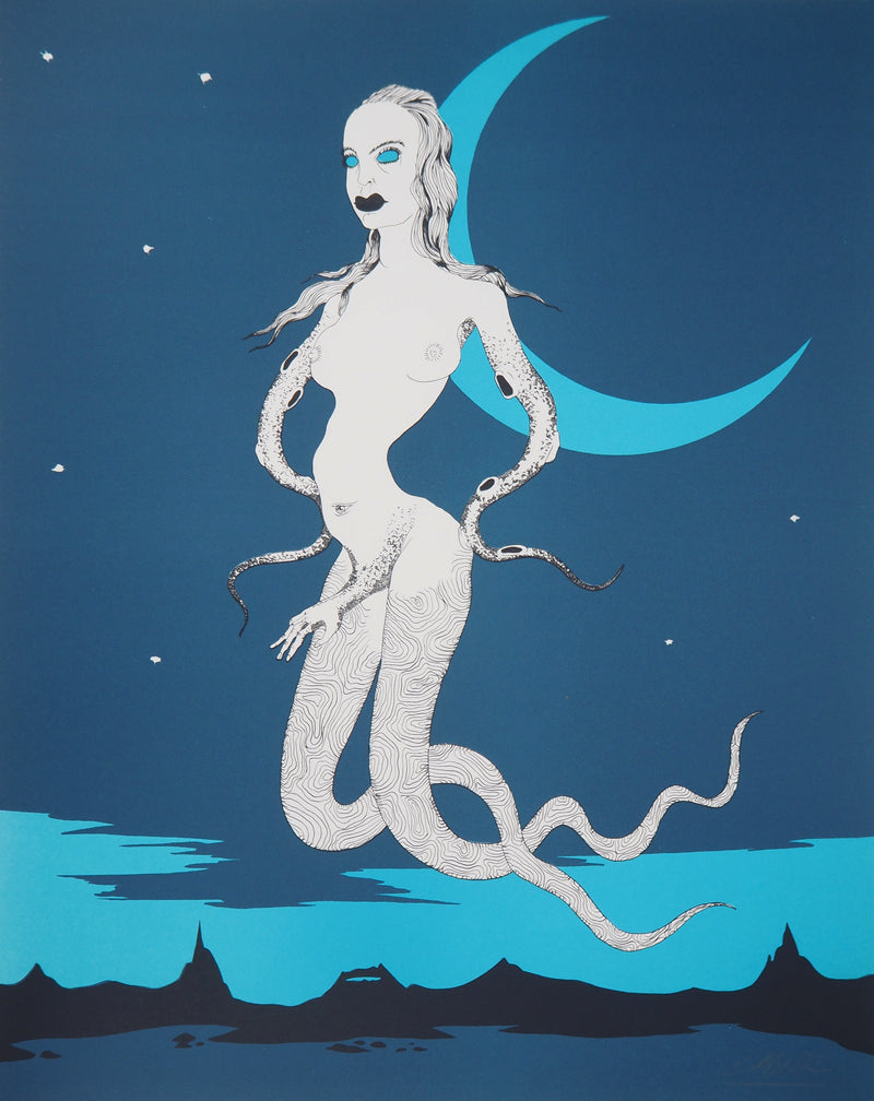Félix LABISSE : La sangsue, Lithographie originale (vue générale) - Crédit photo : Galerie Art.Paris