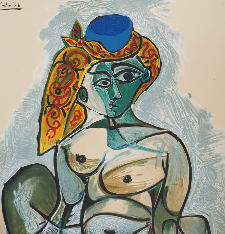 Pablo PICASSO: Nude woman with a Turkish cap, Original lithograph